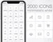 2000+ minimalistic white & black ios 14 / 15 app icons, social media set, aesthetic, for iphone and ipad, icon covers, customize homescreen 