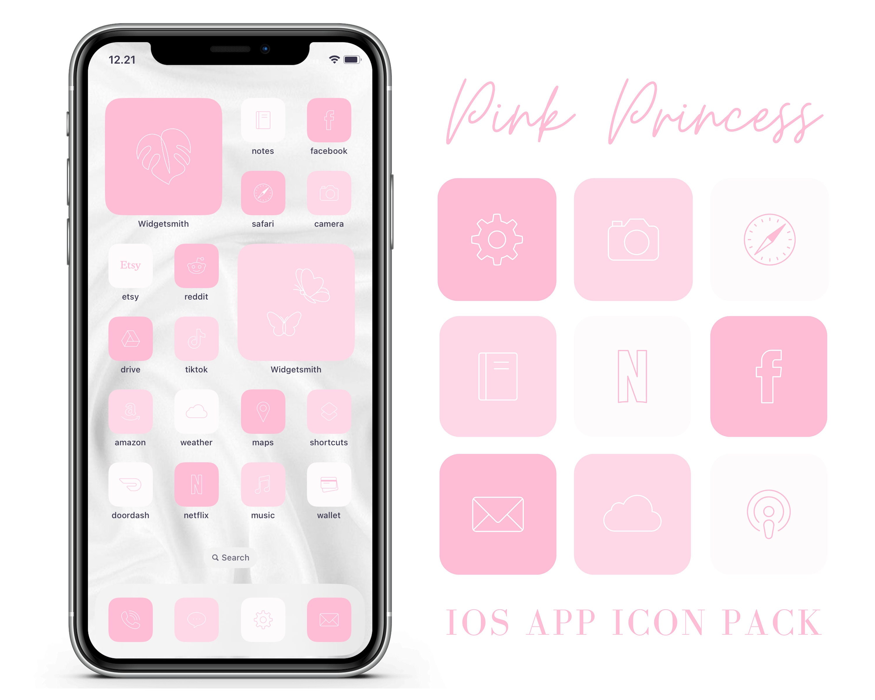 Ios 16 Pink Princess Aesthetic App Icons, Girly Boho iPhone Covers, Minimal  App Covers, Light Pink Blush Icon Set, Widgets, Aesthethicdesign 