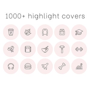 Instagram Highlight Covers Light Pink & Black IG Story Icons Pink Icon Set Minimalist Aesthetic Instagram Highlights Girly Social Media Kit