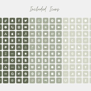 May include: A grid of 100 green squares, each containing a white icon representing a different social media platform or app. The icons include Instagram, TikTok, Snapchat, Facebook, Twitter, Pinterest, YouTube, Amazon, Google, and many more.