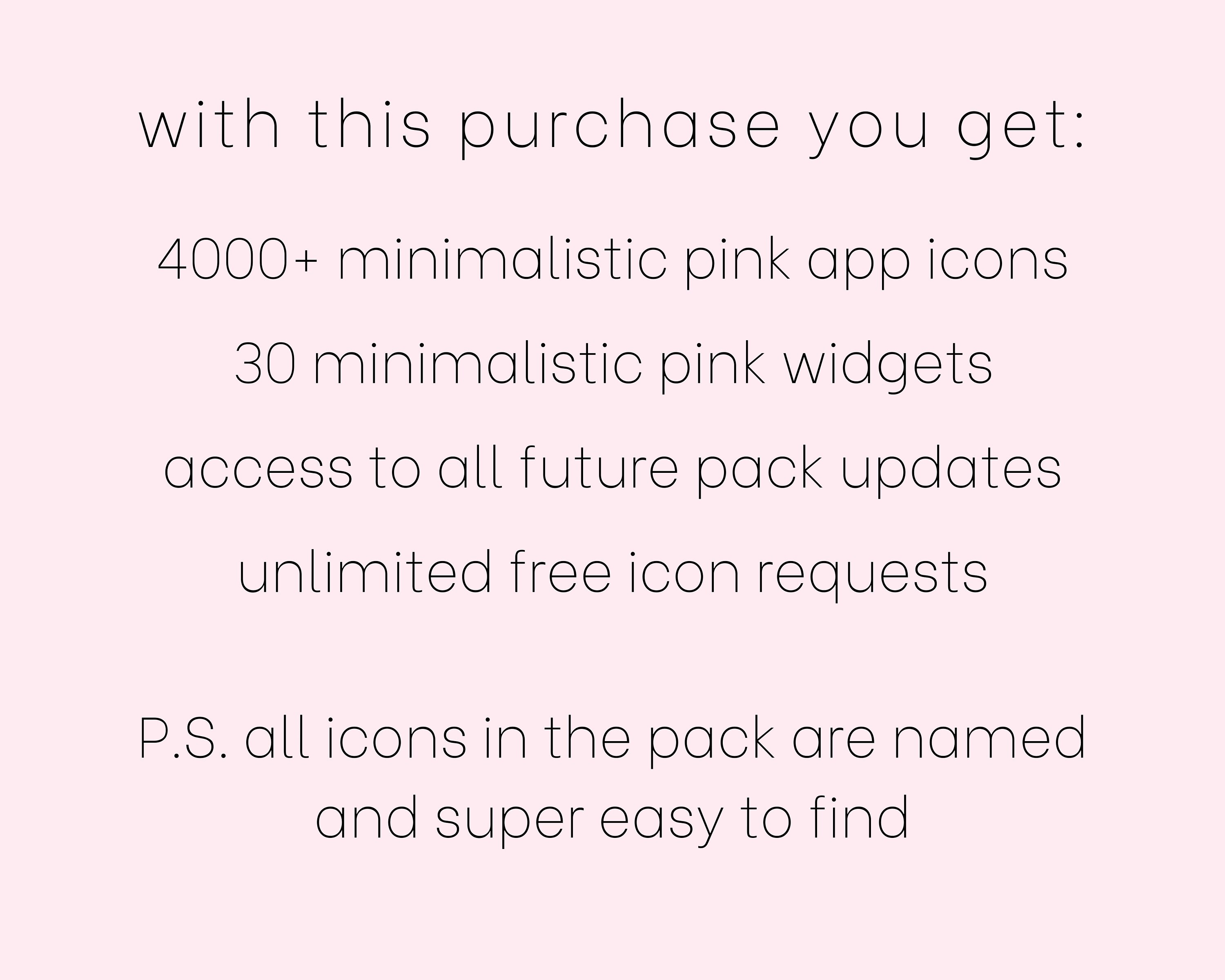 4000+ Pastel Pink IOS 14 / 15 App Icons Pack, Blush Pink \u0026 White Aesthetic  Theme Icon, Personalised Home Screen, Minimalist, Iphone, Widget - Etsy 日本, image size:3000x2400