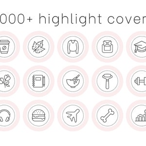 Instagram Highlight Covers Pink IG Story Icons Light Pink Icon Set Minimalist Aesthetic Instagram Highlights Girly Pink Social Media Kit