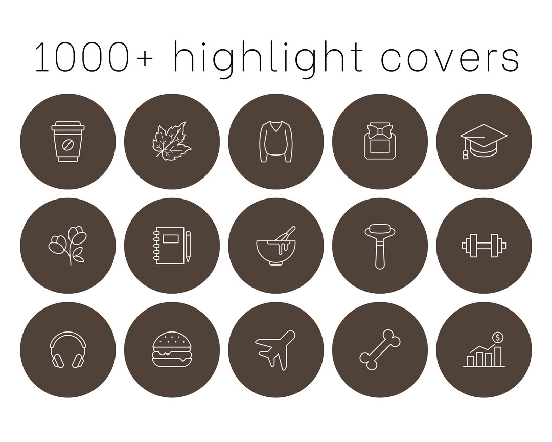 Buy Instagram Highlight Covers Brown IG Story Icons Dark Brown
