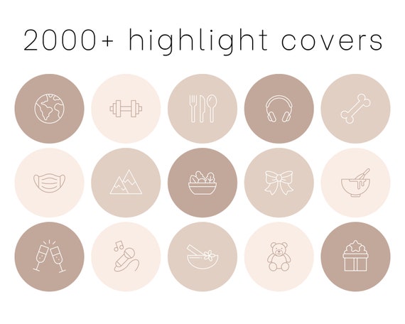 2000 Instagram Story Highlight Covers Icon Pack Nude | Etsy