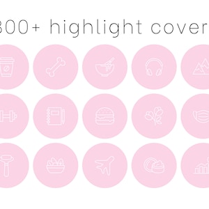 Instagram Highlight Covers Light Pink IG Story Icons Pink Icon Set Minimalist Aesthetic Instagram Highlights Girly Pink Social Media Kit