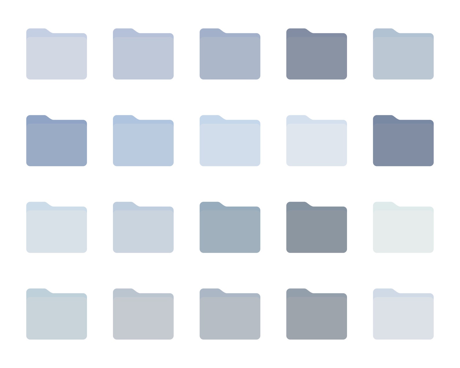 Blue Desktop Folder Icons Aesthetic Organizing Icons Macbook - Etsy