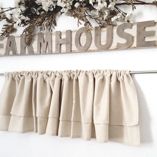 Farmhouse Valance Kitchen Valance Country Valance Rustic Etsy