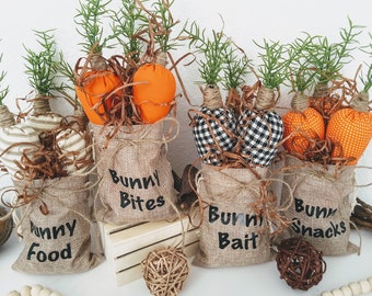 Easter Carrots, Fabric Stuffed Carrots, Farmhouse Decoration