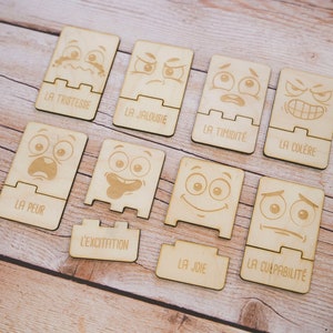 Wooden Educational Emotions Game to discover and learn emotions