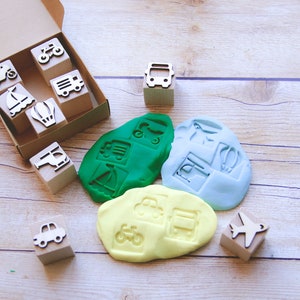 TRANSPORT themed modeling clay stamps