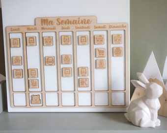 Magnetische weekorganizer voor kinderen