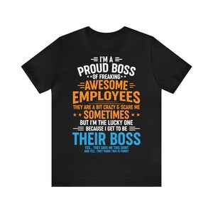 Funny Boss Shirt, Proud Boss Tee, Work Gift for Boss, Employee Appreciation T-shirt, Boss of Awesome Employees
