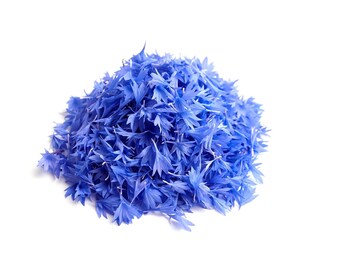 Pétalos de aciano azul, pétalos de confeti de boda, decoración de alimentos, decoración de pasteles