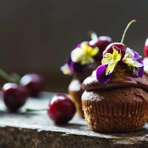 Pensées lyophilisées comestibles 60-80 pcs, récolte 2021, idéales pour les décorations de gâteaux, décors à base de plantes image 3