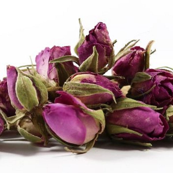 Dried Persian pink whole rose buds EDIBLE, for coctail garnishes, for prosecco glass decoration, food grade