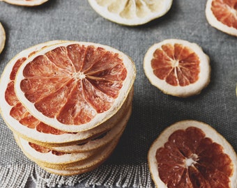 Dried Grapefruit slices, Edible plant based decors