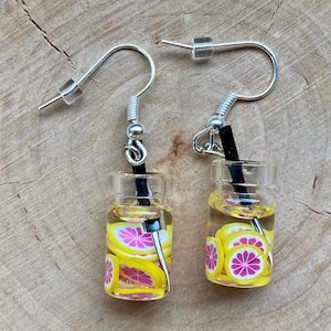 Earrings Lemonade Grapefruit Cocktail Summer