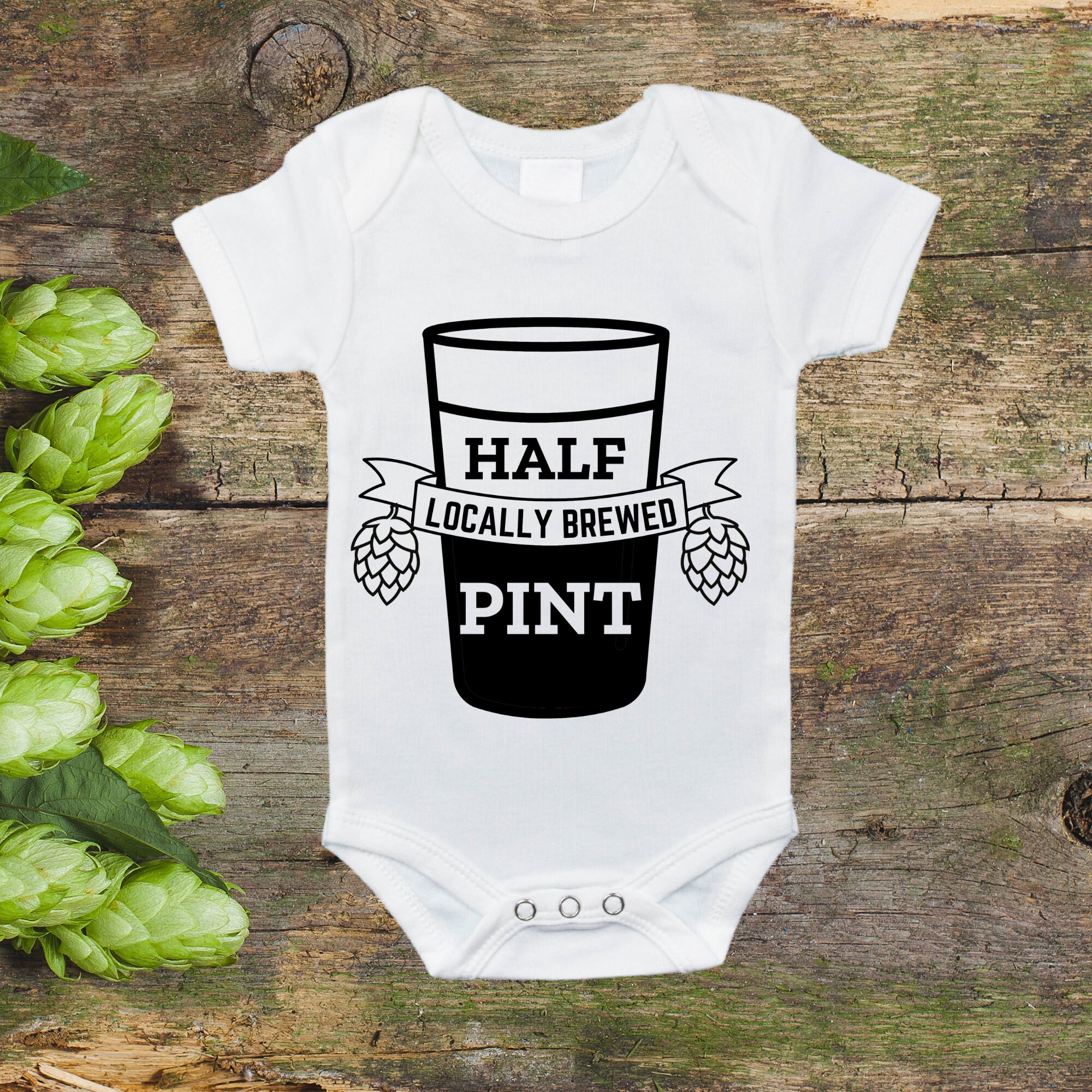 Half Pint Beer Baby Onesie Locally Brewed Beer Baby Onesie Etsy