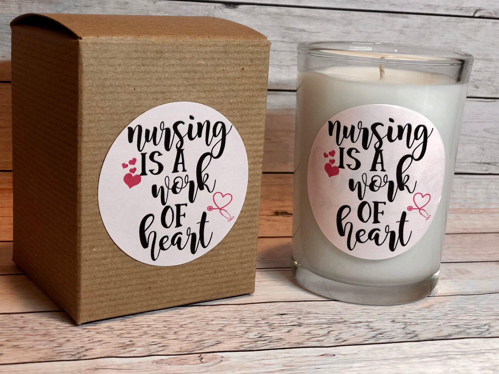 Nursing candle gift coconut candle wax hand poured Etsy