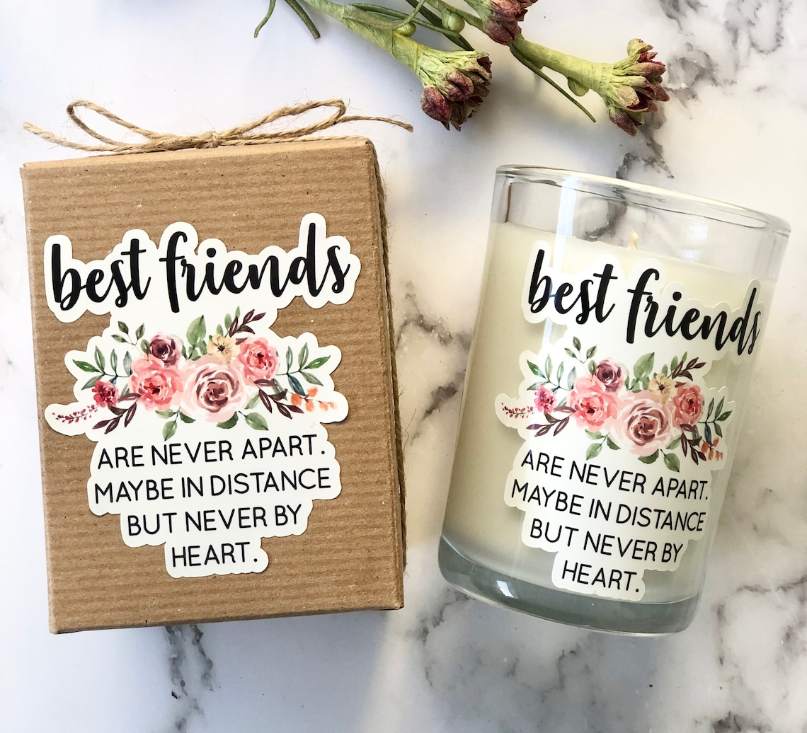 Best Friend Adorable Candle Long Distance Friend Gift Best Etsy