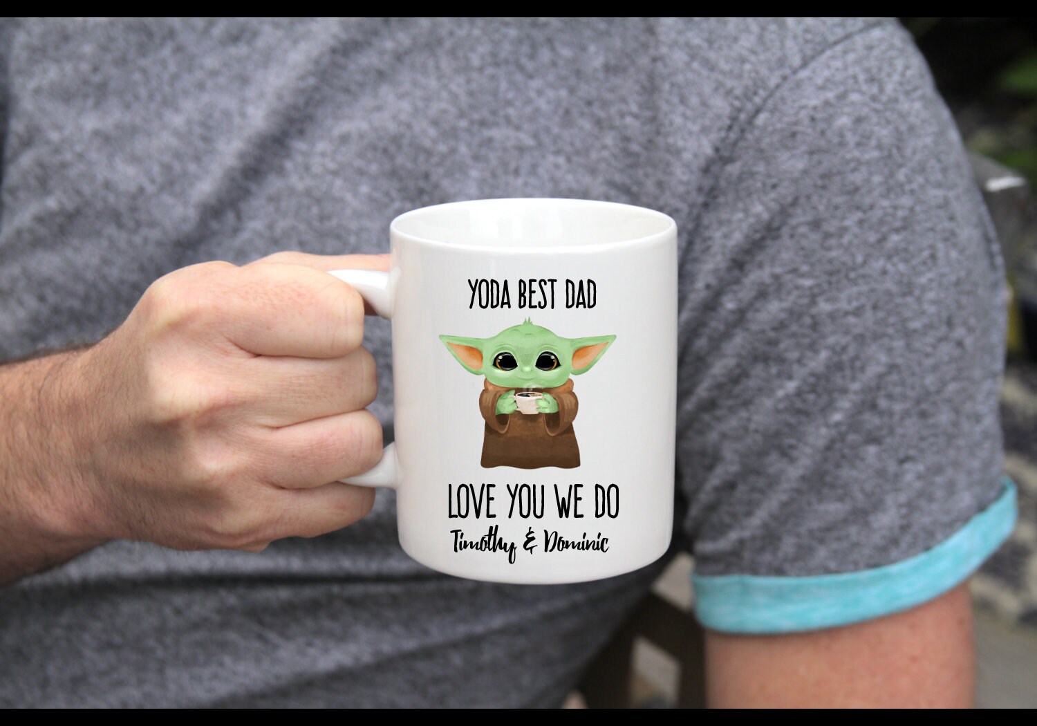 Yoda Best Dad Mug, Personalized Mug, Love You I do, Fathers Day, Birt…