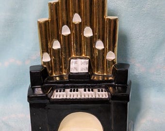 Rare VTG 50s Disneyland Souvenir Ruggles Ceramic Organ Figurine Gold Trim Japan