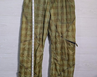 Kodel's Argentina Women's Snowboard Pants S Olive Green Plaid Insulated SKI PANT