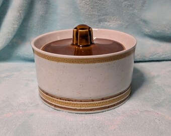 VINTAGE Brendan Erin Stone Arklow Ireland Covered Sugar Bowl 1970s MCM Retro