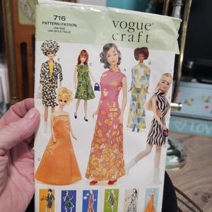 Vintage Vogue pattern for Barbie Doll clothes