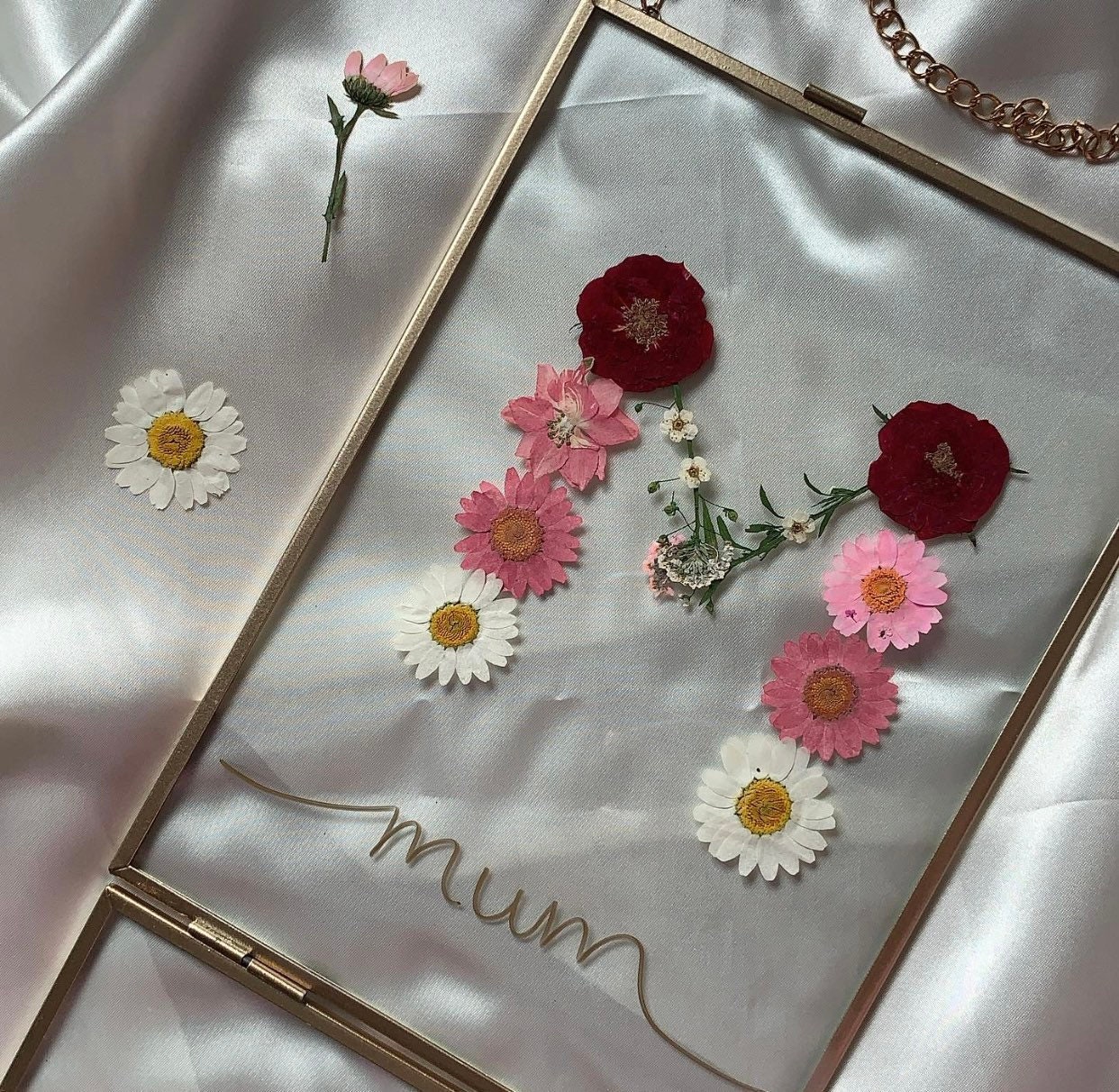 Personalised glass floral frames pressed flowers pressed ...
