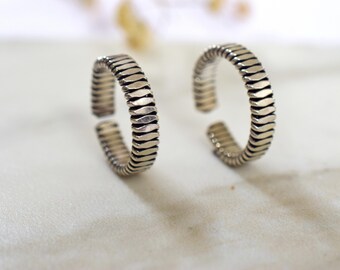 Anelli per le dita dei piedi in argento sterling con coste: set di gioielli per piedi boho regolabili