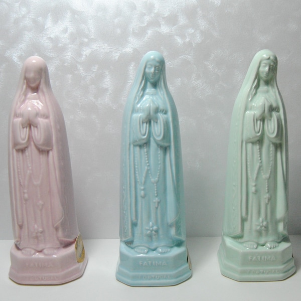 Estatua de Nuestra Señora de Fátima, Figurilla Religiosa Virgen María, Pintada a Mano, Hecho en Portugal, regalo, dia de los modhers,