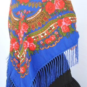 Scarf from Viana do Castelo, Portugal, Portuguese tradition, Traditional folklore red shawl with fringe (triangle shape)