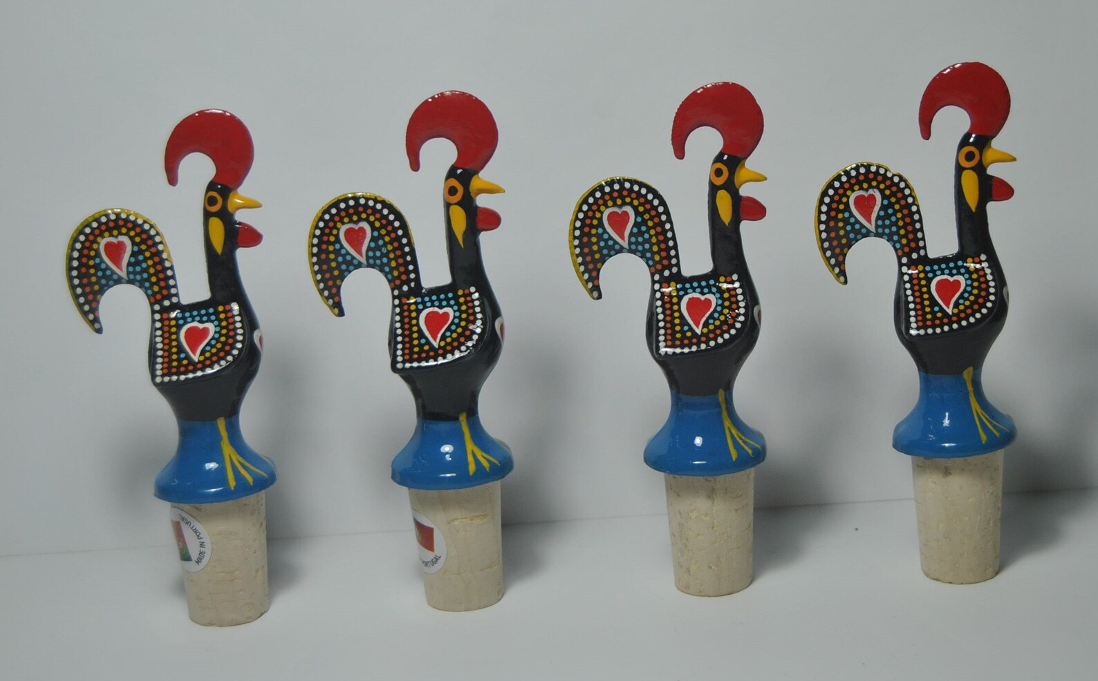 Cork wine stopper Barcelos rooster small metal Good Etsy