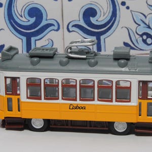 Lisbon Portugal Yellow Tram, gift, home decor, ornaments, Yellow
