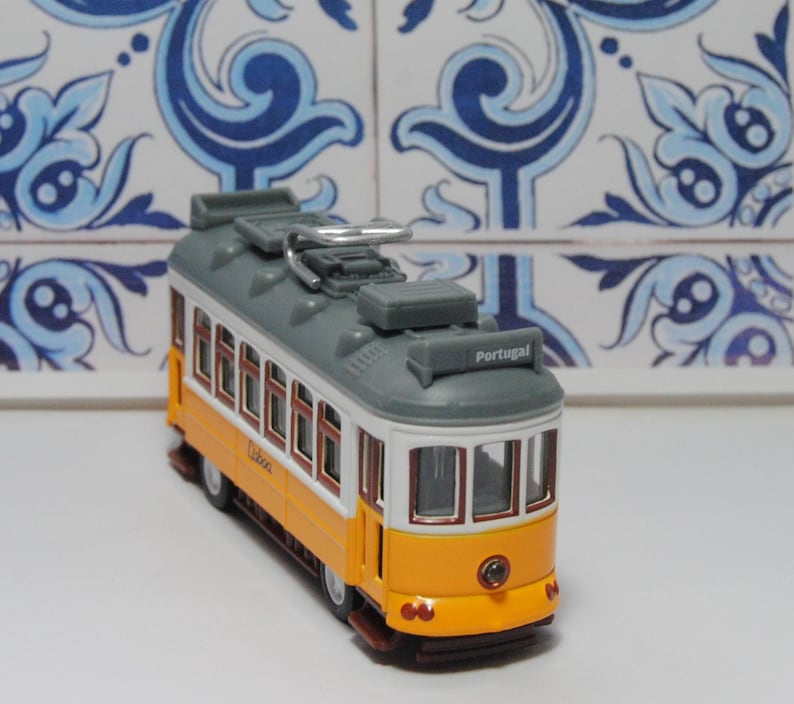 Lisbon Portugal Yellow Tram, gift, home decor, ornaments, image 3