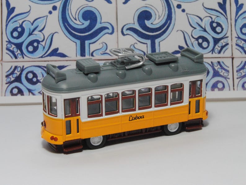 Lisbon Portugal Yellow Tram, gift, home decor, ornaments, image 4