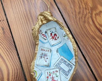 Mahjong Oyster Shell Ornament