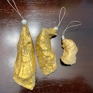 Gold Oyster Shell Ornaments