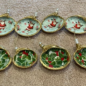 Christmas Clam Ornaments - Set of 4