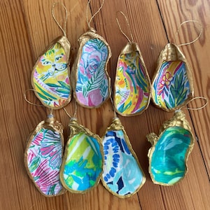 Lilly Inspired Oyster Shell Ornament - Sold Individually