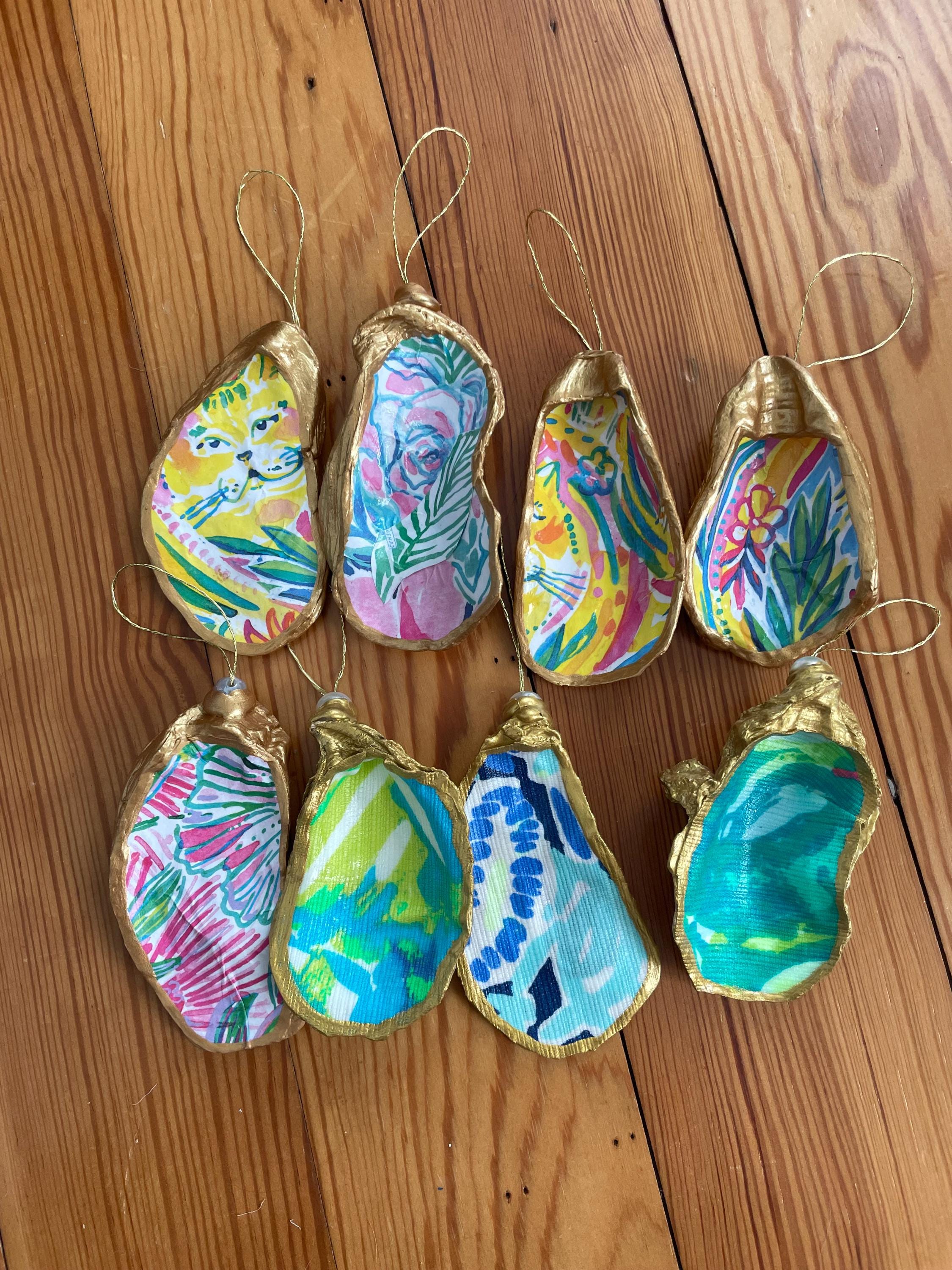 Lilly Inspired Oyster Shell Ornament - Sold Individually