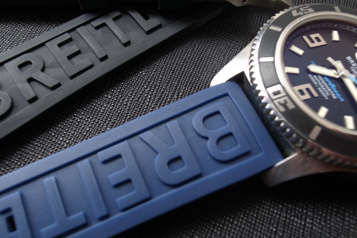 22mm Rubber Strap for Breitling Watch with Buckle Etsy
