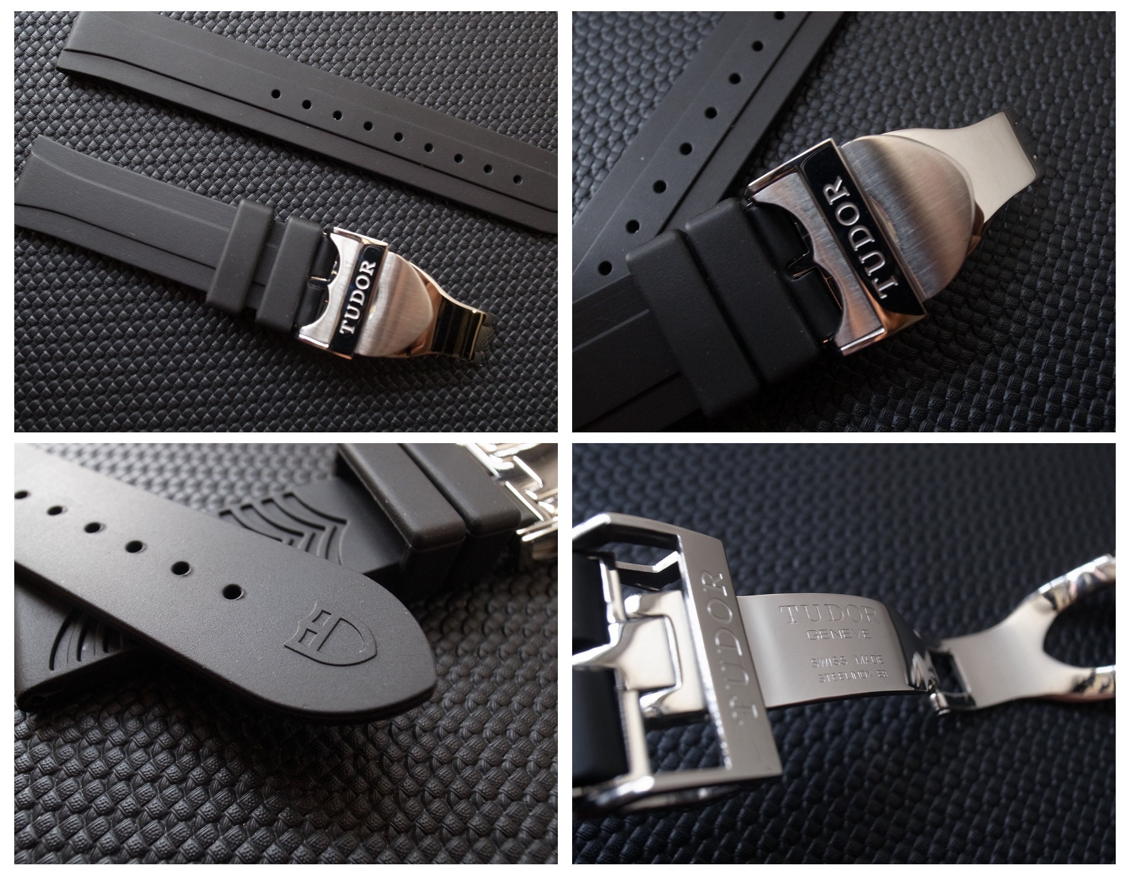 TUDOR 20mm Rubber Watch Strap Band + deployment CLASP