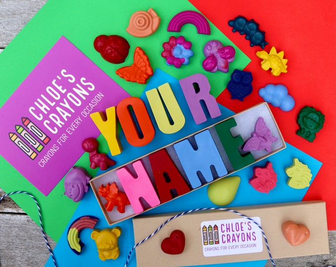 Personalised Name Crayons Crayon Gift Birthday Gift Kids Etsy UK