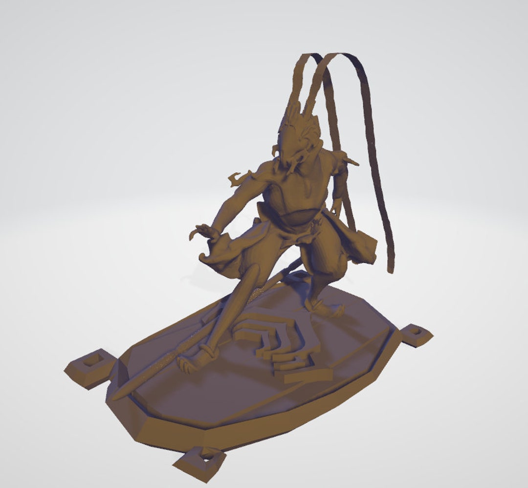 Wukong Warframe Character - 3D Printed Model - Etsy