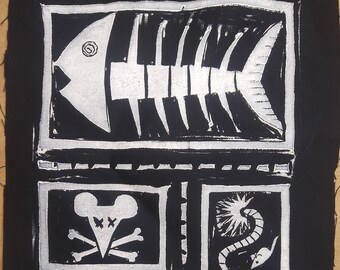Cat Battle Jacket Punk Patch Set (w. Glow in the Dark Option)