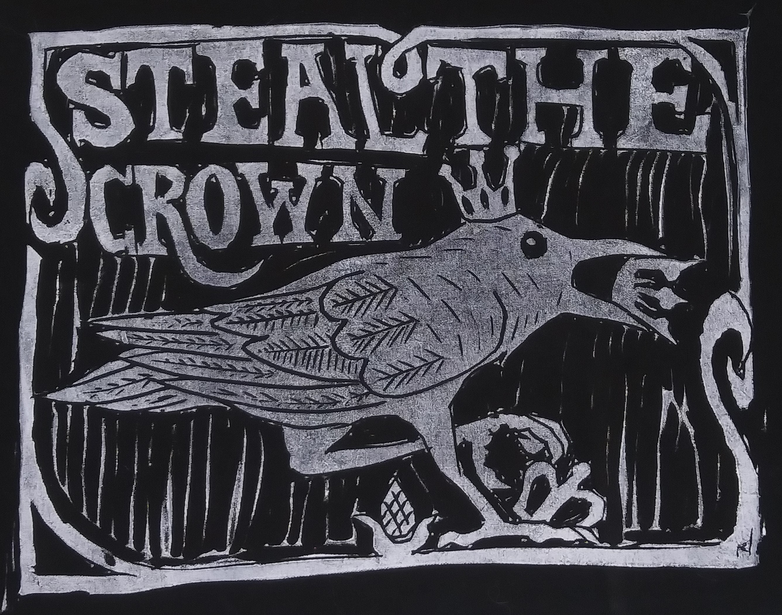 Steal The Crown Linocut Punk Patch (w. Glow in the Dark Option)
