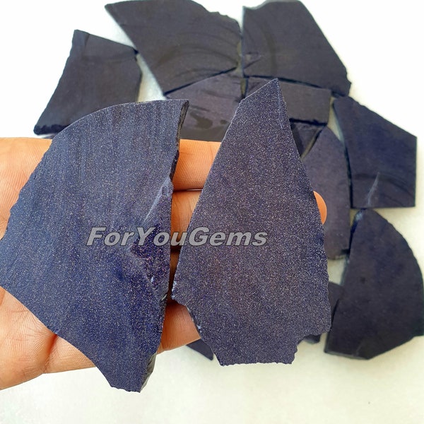 Wholesale Blue sandstone Slab - Blue Sandstone Gemstone - Bulk Sandstone Slab - Blue Shimmer stone - Loose Sandstone Slab for making Jewelry