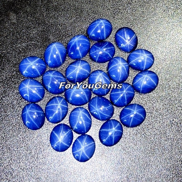 Lindy Star Sapphire Blue Calibrated - Wholesale lot of Blue lindy star Calibrated 12X10MM. Size for making Jewelry and things.